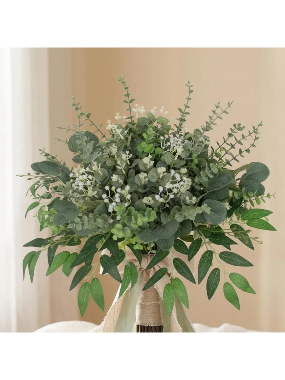 135 Pcs Mixed Eucalyptus Leaves Stems - Artificial Greenery for Home Decor